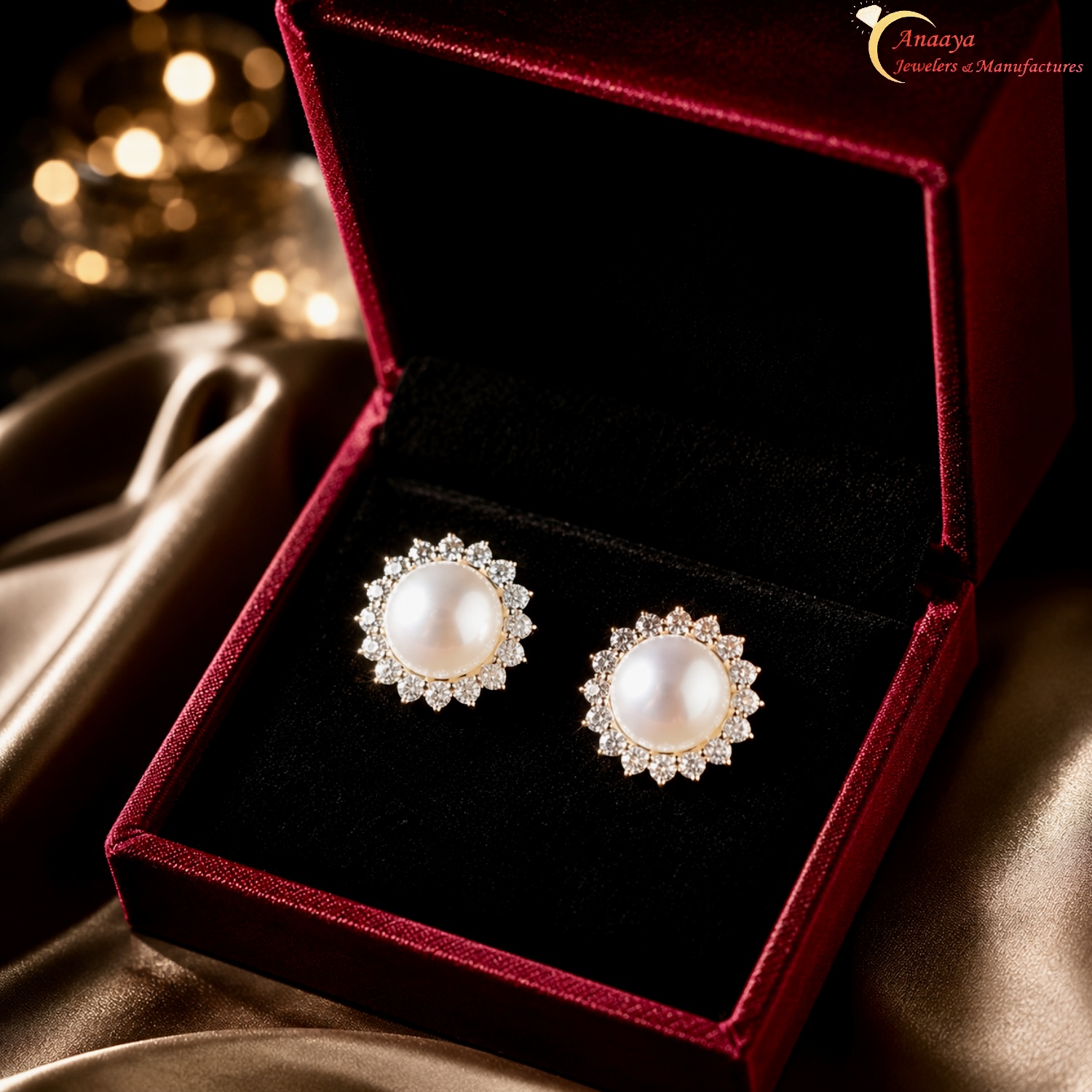 Pearl Halo Elegance Earrings