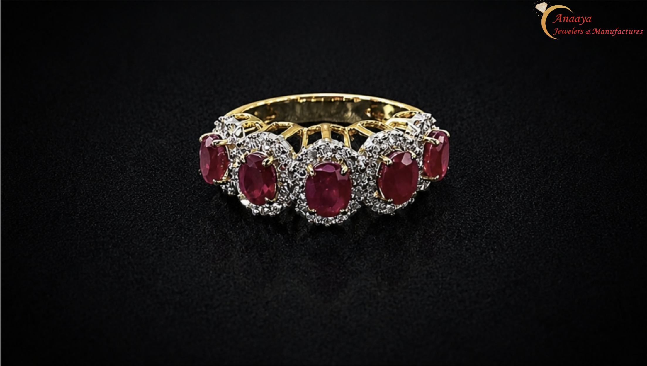 Five Oval Ruby Ring