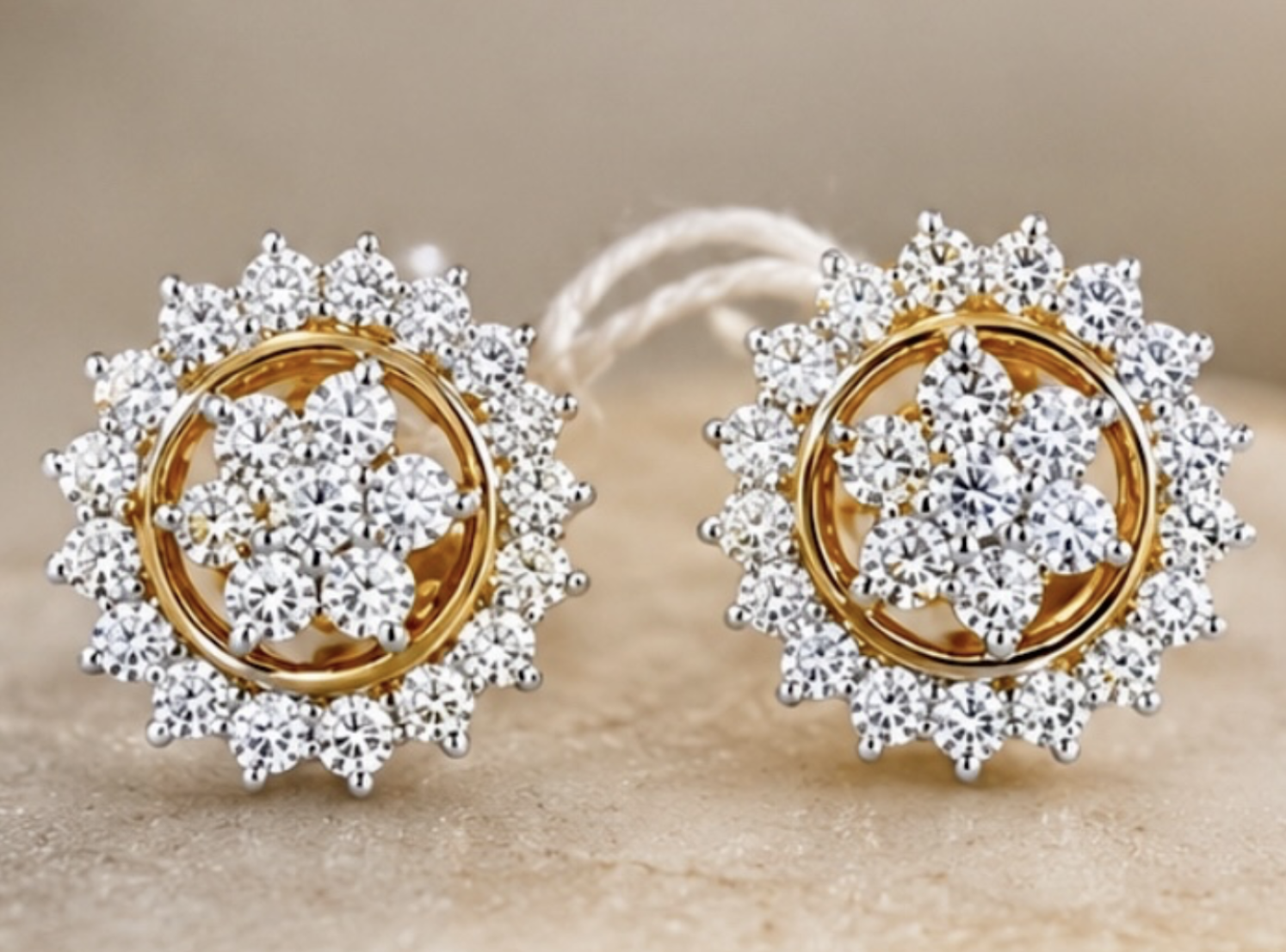 Cluster Diamond Earring