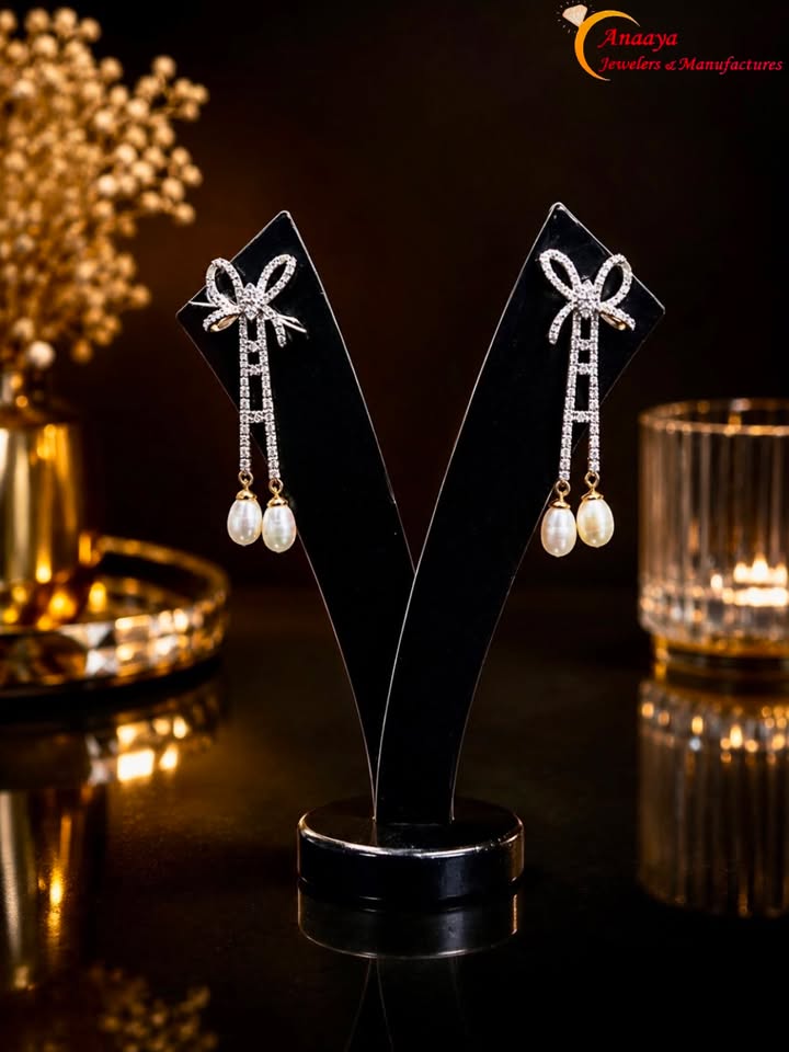 Pearl Bow Elegance Earrings